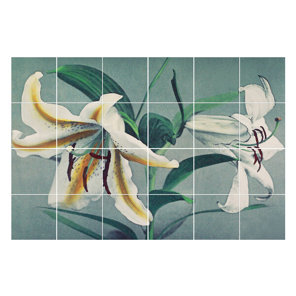 Autocolante pentru gresie Aranjament floral de crini