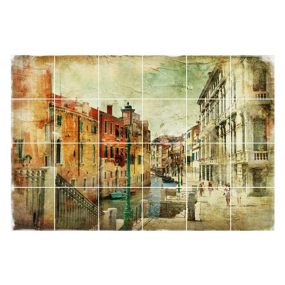 Autocolante gresie si faianta Veneția într-un stil pictural