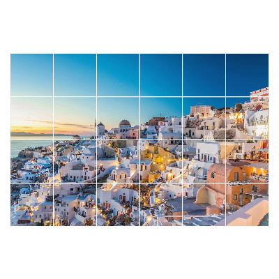 Autocolante pentru gresie Arhitectura pitorească a insulei