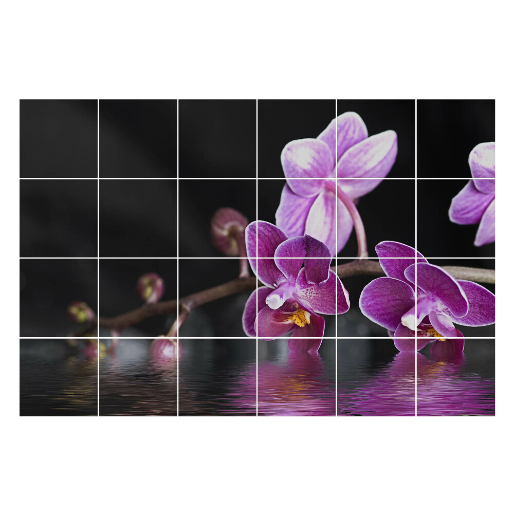 Autocolante gresie Flori pe apă