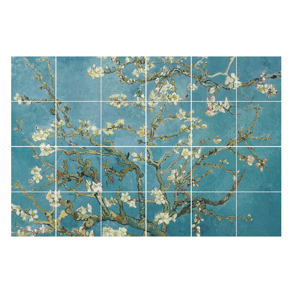 Autocolante gresie Migdalul înflorit al lui Van Gogh