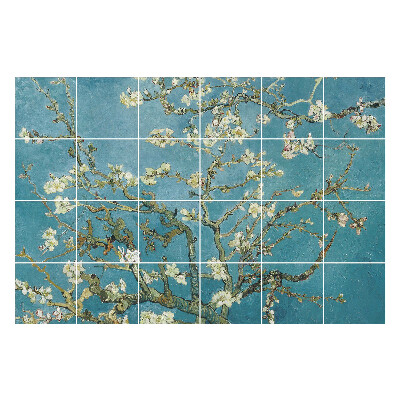 Autocolante gresie Migdalul înflorit al lui Van Gogh