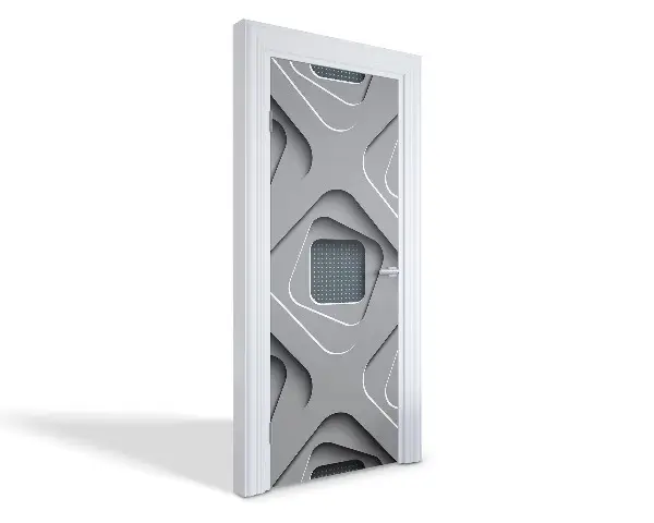 Autocolant pentru uși Model geometric abstract