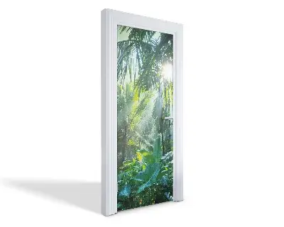 Autocolant pentru uși Junglă tropicală
