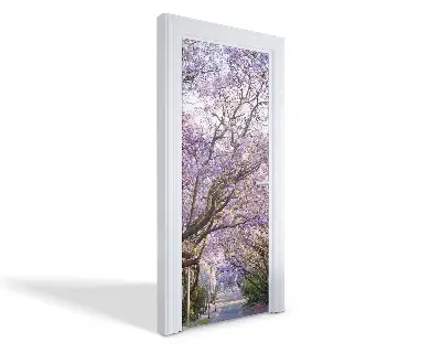 Autocolant pentru uși Bulevardul Jacaranda