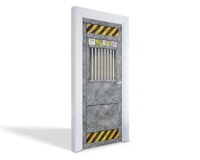 Autocolant pentru uși Ușă de securitate
