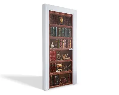 Autocolant pentru uși Bibliotecă istorică
