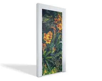 Autocolant pentru uși Junglă tropicală