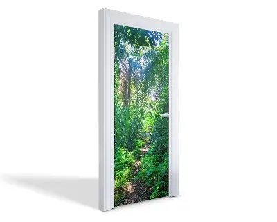 Autocolant pentru uși Calea tropicală