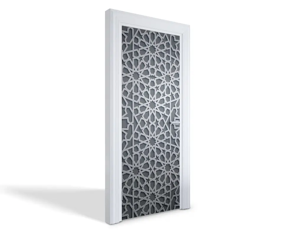 Autocolant pentru uși Model geometric arabesc