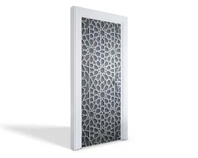 Autocolant pentru uși Model geometric arabesc