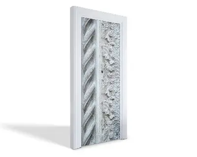 Autocolant pentru uși Ornamentare din piatră