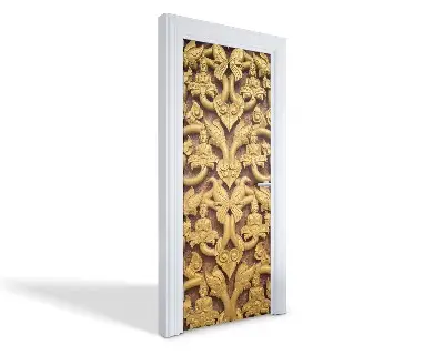 Autocolant pentru uși Ornamente de aur