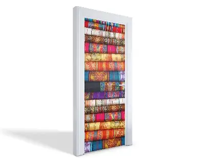 Autocolant pentru uși Materiale colorate