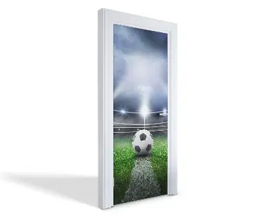 Autocolant pentru uși Meci de fotbal de noapte