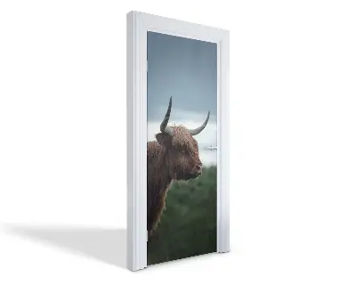 Autocolant pentru uși Bovine scoțiene din Highland