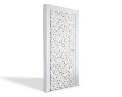Autocolant pentru uși Model floral geometric
