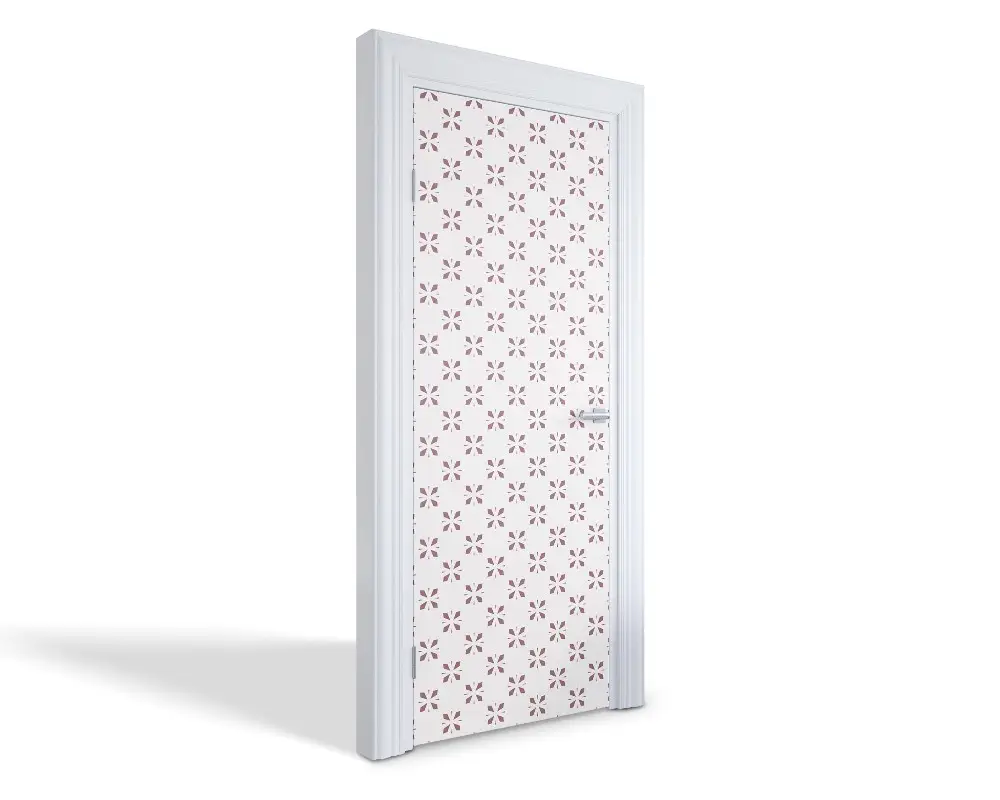 Autocolant pentru uși Model floral geometric