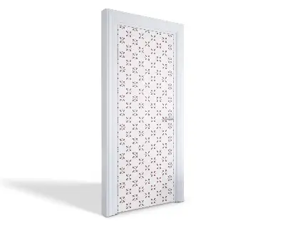 Autocolant pentru uși Model floral geometric