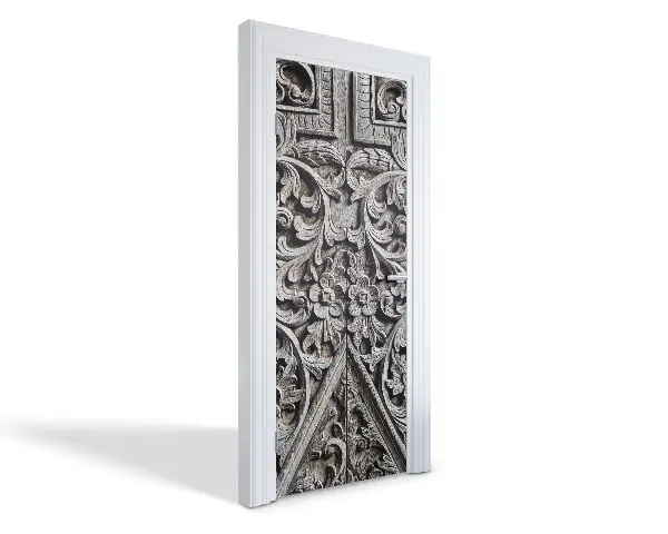 Autocolant pentru uși Sculpturi în lemn