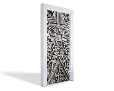 Autocolant pentru uși Sculpturi în lemn