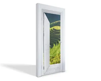 Autocolant pentru uși Uși către natură