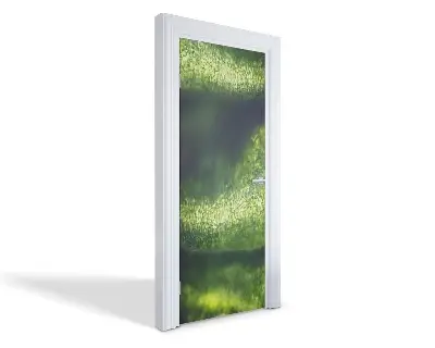 Autocolant pentru uși Textură verde