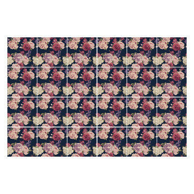 Autocolante gresie si faianta Motiv floral in aranjament