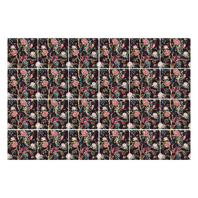 Autocolante gresie si faianta Motiv floral vertical