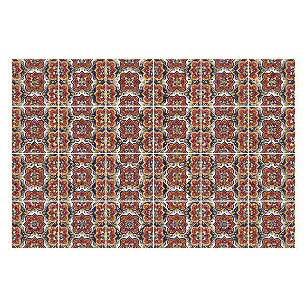 Autocolante pentru gresie Ornamente florale în stil popular