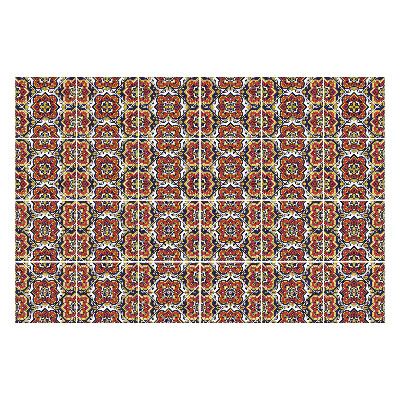 Autocolante pentru gresie Ornamente florale în stil popular