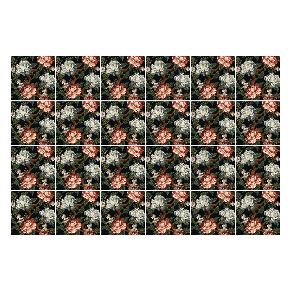 Autocolante gresie Motiv floral în desiș