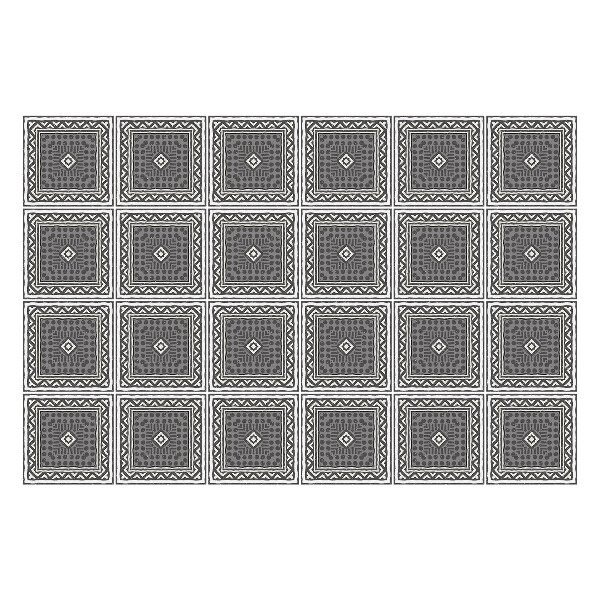 Autocolante pentru gresie Placi patrate cu ornamente
