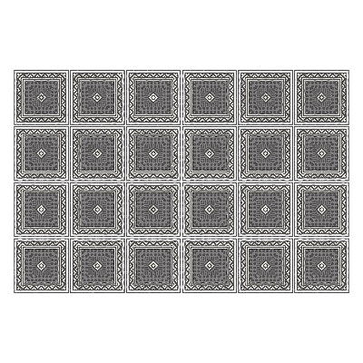 Autocolante pentru gresie Placi patrate cu ornamente