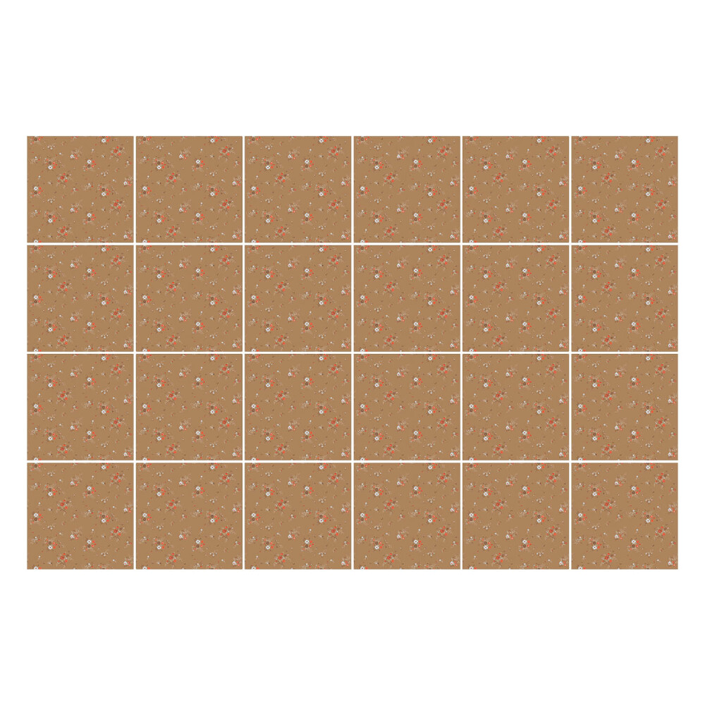 Autocolante gresie si faianta Motiv floral pe fundal