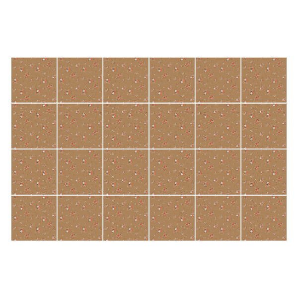 Autocolante gresie si faianta Motiv floral pe fundal