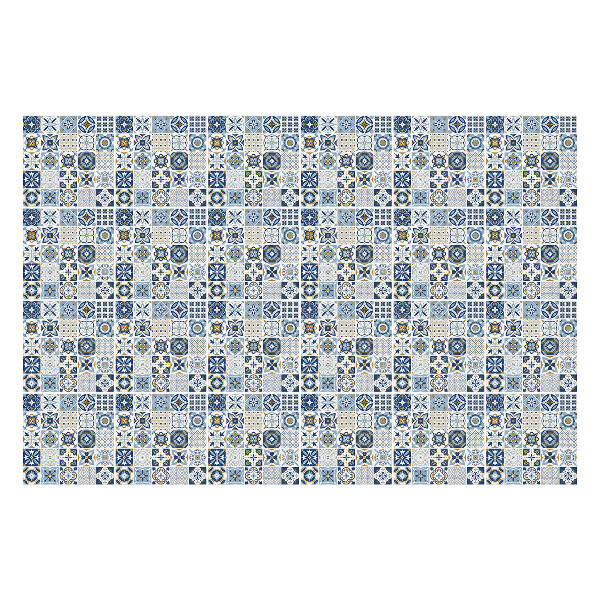 Autocolante pentru gresie Geometrie cu motiv floral