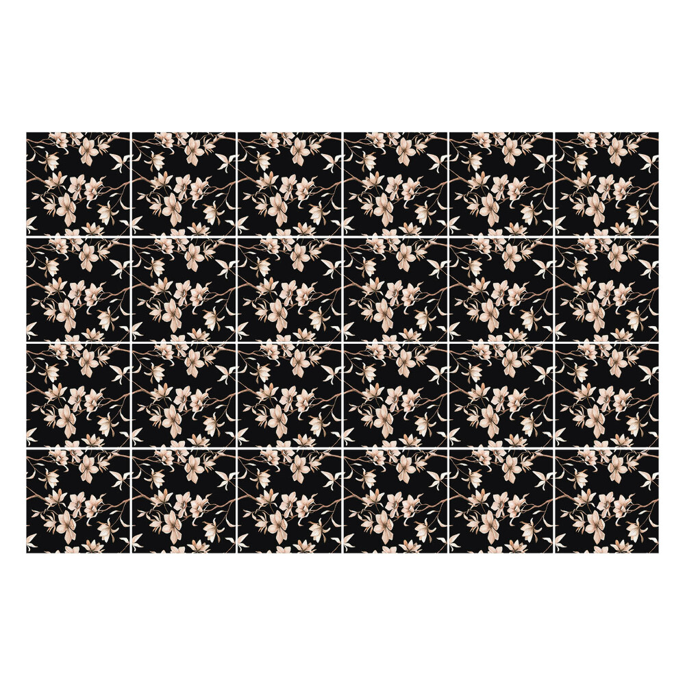 Autocolante gresie Motiv floral pe fundal