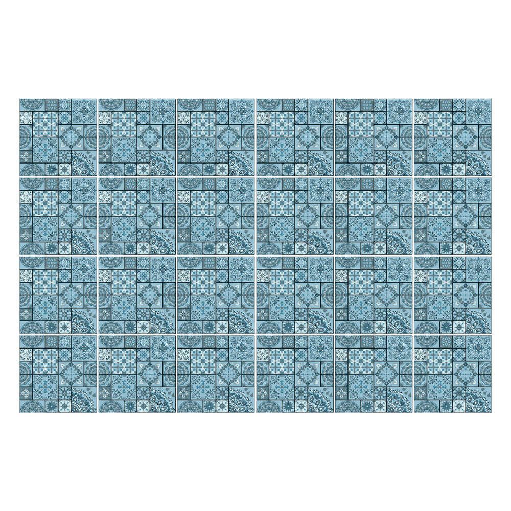 Autocolante pentru gresie Motive geometrice într-o grilă