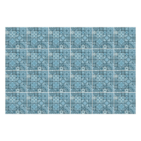 Autocolante pentru gresie Motive geometrice într-o grilă