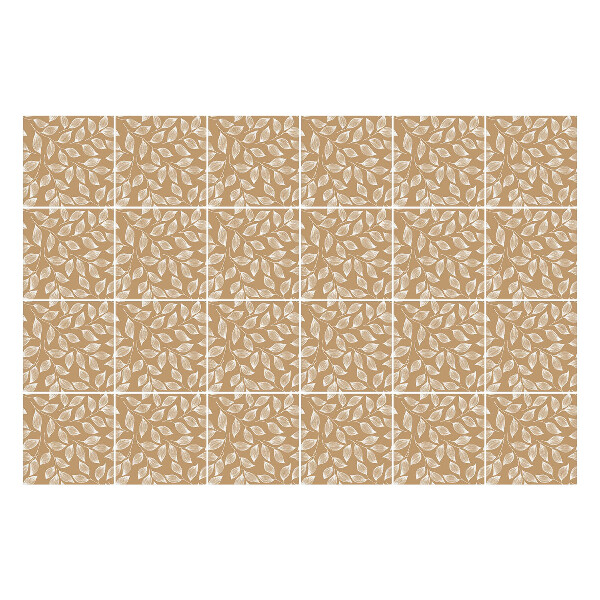 Autocolante pentru gresie Frunze într-un aranjament delicat