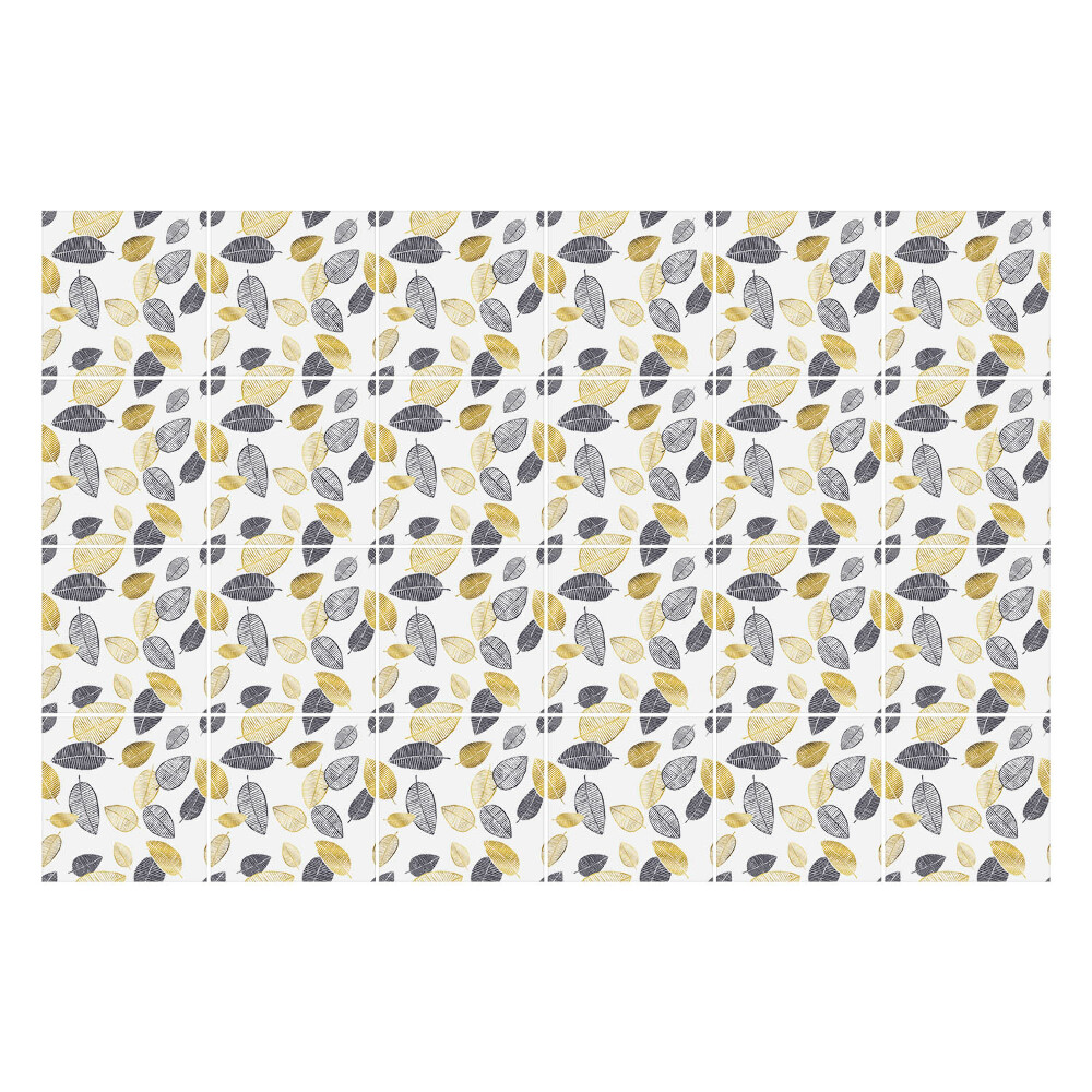 Autocolante pentru gresie Frunze în diferite forme