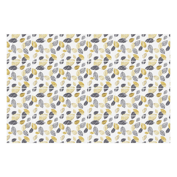 Autocolante pentru gresie Frunze în diferite forme