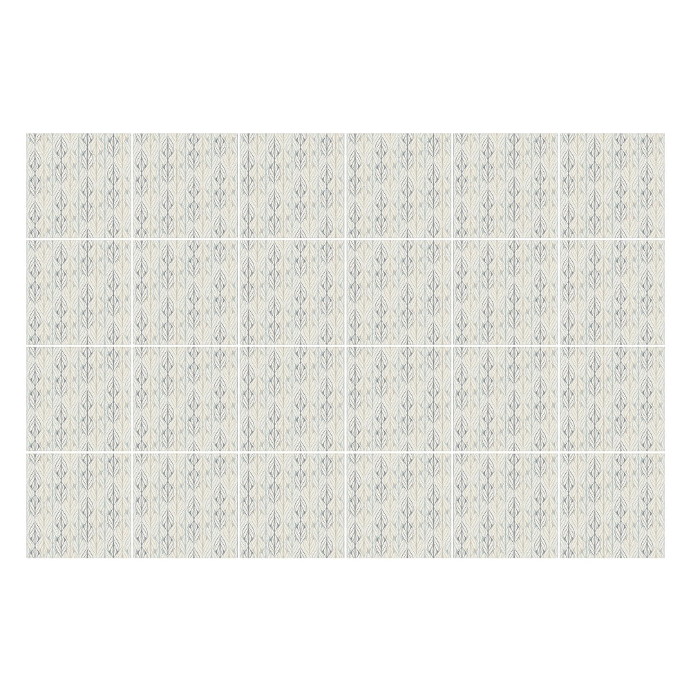 Autocolante gresie si faianta Frunze delicate pe rânduri