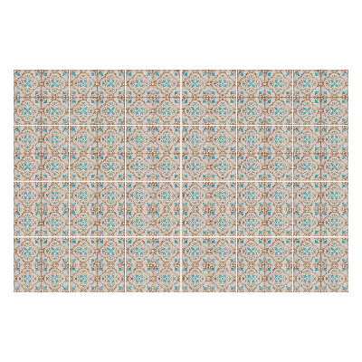 Autocolante gresie Ornament floral cu detalii