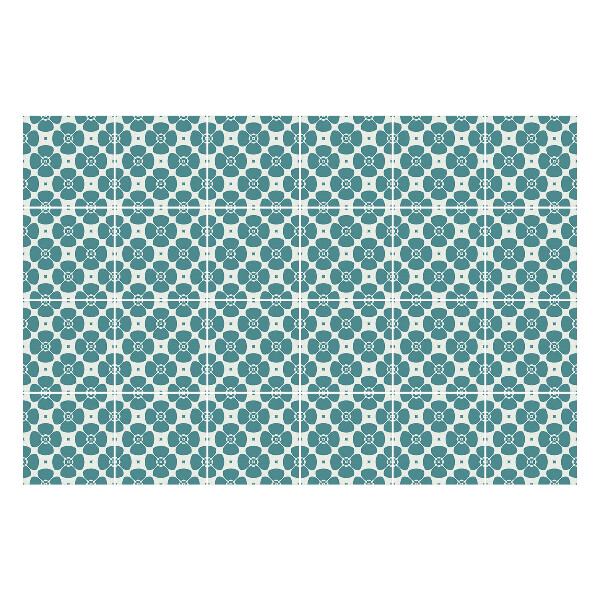 Autocolante gresie Flori geometrice într-o plasă