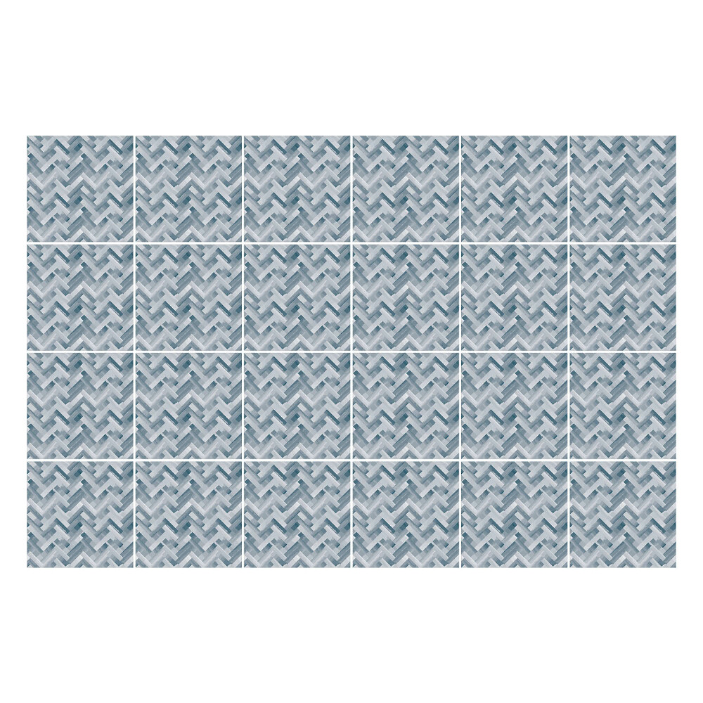 Autocolante pentru gresie Linii în zig-zag în gri