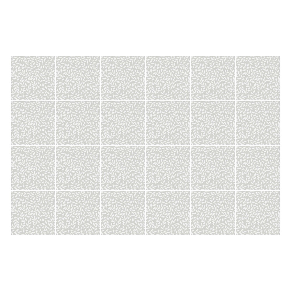 Autocolante gresie si faianta Frunze delicate pe fundal