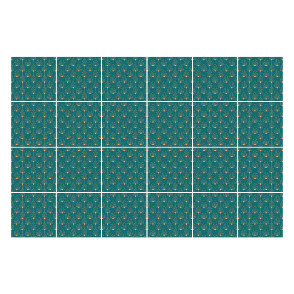 Autocolante gresie si faianta Motivul picături într-o plasă