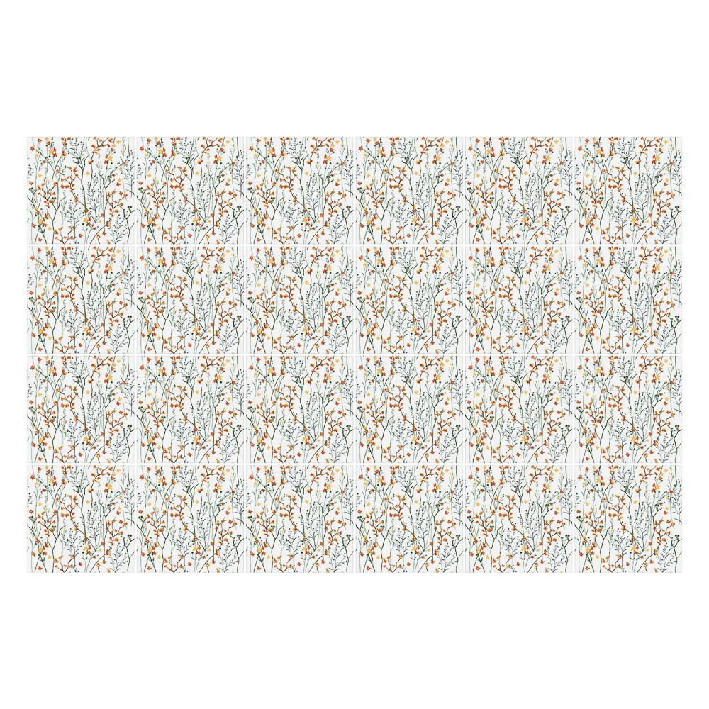 Autocolante gresie si faianta Ramuri delicate cu flori